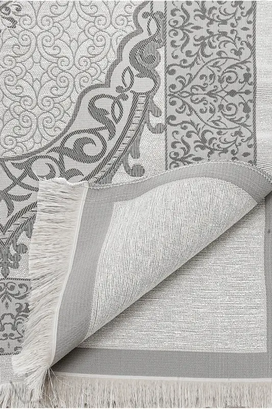 Özel Silindir Kutulu Seccade Seti Gri-Çok Renkli - 3