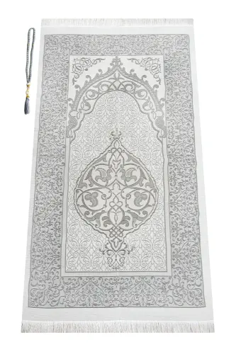 Özel Silindir Kutulu Seccade Seti Gri-Çok Renkli - 4