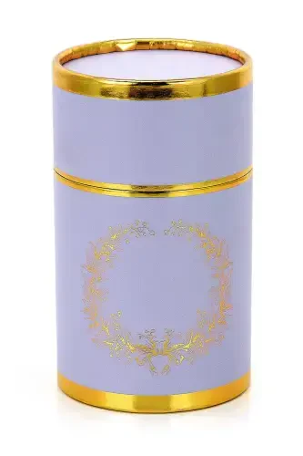 Çeyizlik Hediyelik Silindir Kutulu, İnci Tesbihli Seccade Seti - Lila-Çok Renkli3 - 3