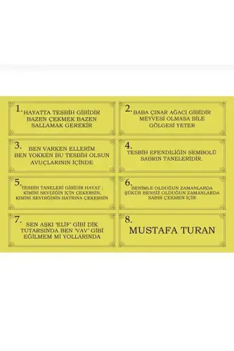 Özel Yazılı, Özel Kutulu Abanoz Ağacı Tesbih Usta İmzalı Erkek Hediye Sertifikalı Kişiye Özel İsimli-abanoz - 4