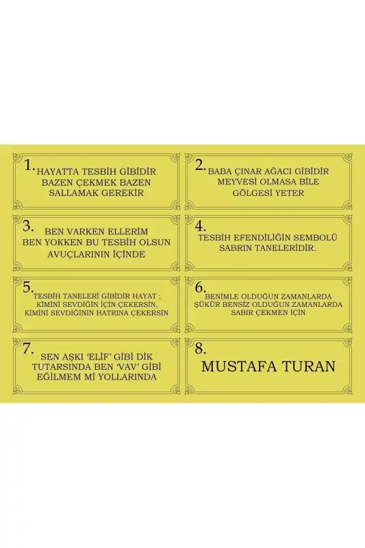 Özel Yazılı, Özel Kutulu Altın Parçacıklı Tesbih Erkek Hediye Sertifikalı Kişiye Özel İsimli-çoklu renk - 4