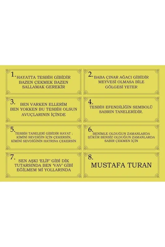 Altın Parçacıklı Tesbih Özel Yazılı, Özel Kutulu Erkek Hediye Sertifikalı Kişiye Özel İsimli - siyah - 4