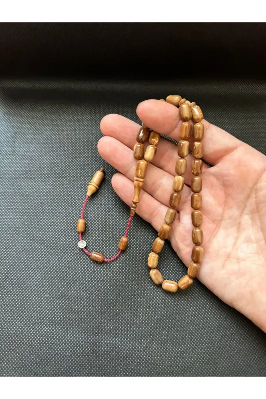 Özel Yazılı, Özel Kutulu Kuka Tesbih Usta İmzalı Erkek Hediye Sertifikalı Kişiye Özel İsimli - kuka kahverengi - 6