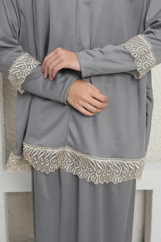 O'zidan türbanlı ayollar namoz libosi-Kulrang - 2