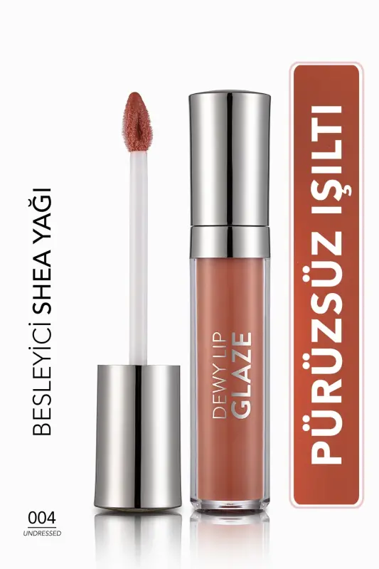 Oziqlantiruvchi Lab bo'yog'i - Dewy Lip Glaze - 004 Undressed-8682536068079 - FLORMAR