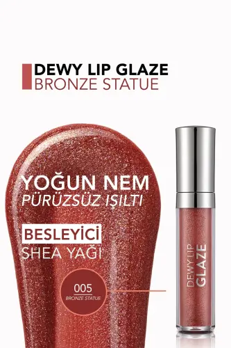 Oziqlantiruvchi Lab bo'yog'i - Dewy Lip Glaze - 005 Bronza Haykal - 8682536068093 - 5