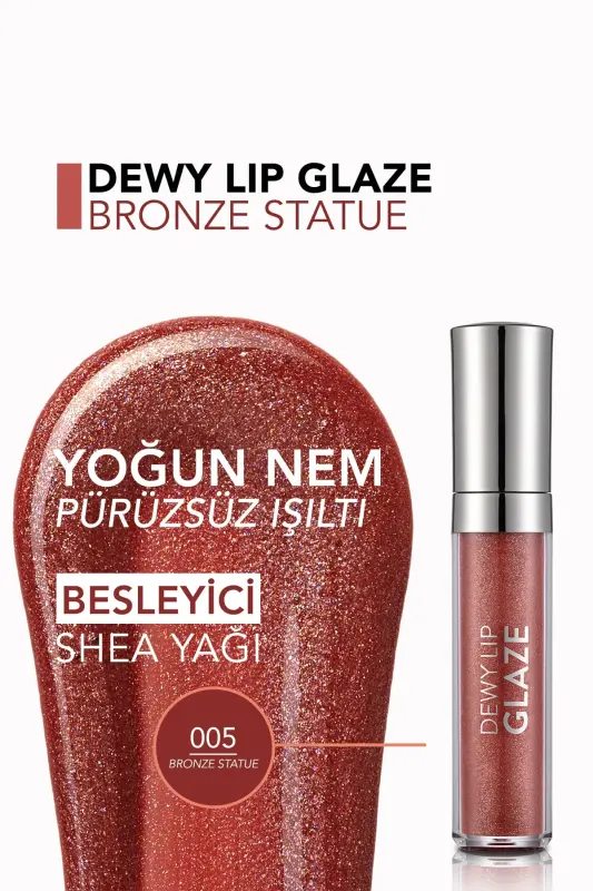 Oziqlantiruvchi Lab bo'yog'i - Dewy Lip Glaze - 005 Bronza Haykal - 8682536068093 - 5