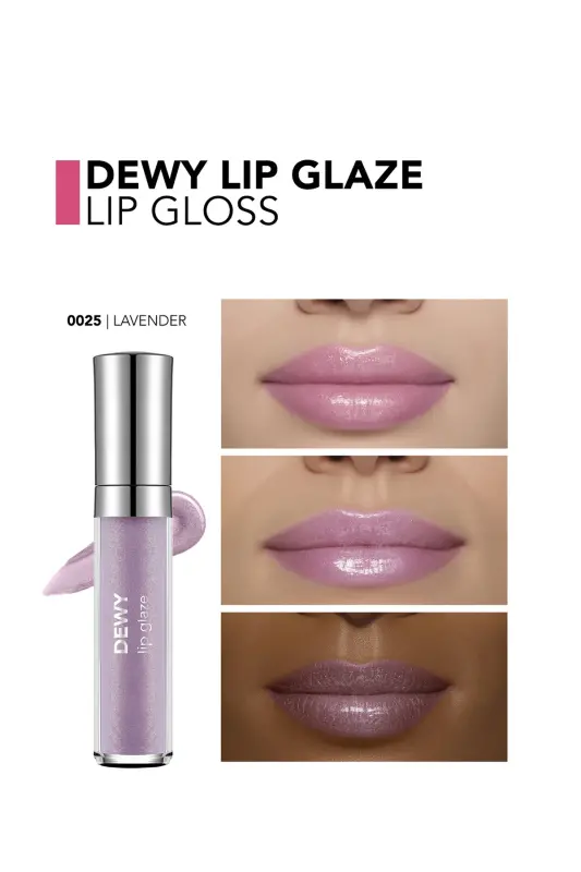 Oziqlantiruvchi lablar uchun jilo - Dewy Lip Glaze - 025 Lavende-8682536069465-LİLA - 2