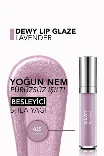 Oziqlantiruvchi lablar uchun jilo - Dewy Lip Glaze - 025 Lavende-8682536069465-LİLA - 5