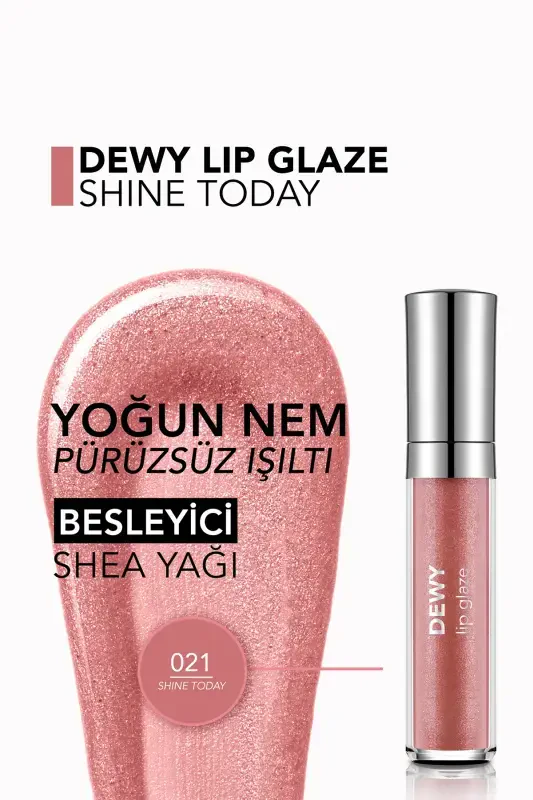 Oziqlantiruvchi Lablar uchun Yaltiroq - Dewy Lip Glaze - 021 Shine Today!-8682536069380 - 5