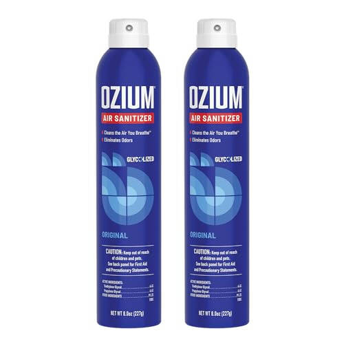 Ozium 8 Oz. Air Sanitizer & Odor Eliminator for Homes, Cars, Offices and More, Original Scent, Pack of 2 - 1