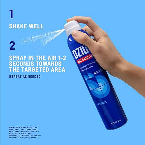 Ozium 8 Oz. Air Sanitizer & Odor Eliminator for Homes, Cars, Offices and More, Original Scent, Pack of 2 - 5