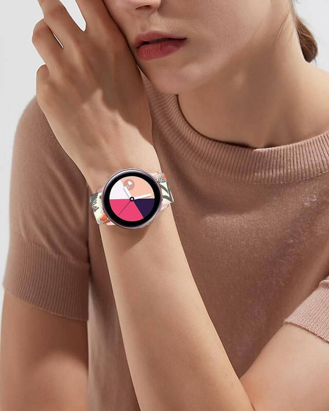 OZLNKPJL Değiştirilebilir Silikon Solmayan Kayış Galaxy Watch 6/5 / 4/5 Pro / 4 Classic /3 (41mm)/Active 2&1, 20mm Spor Akıllı Saat Bileklik Bantları Kadın Erkek Çocuklar İçin - 5