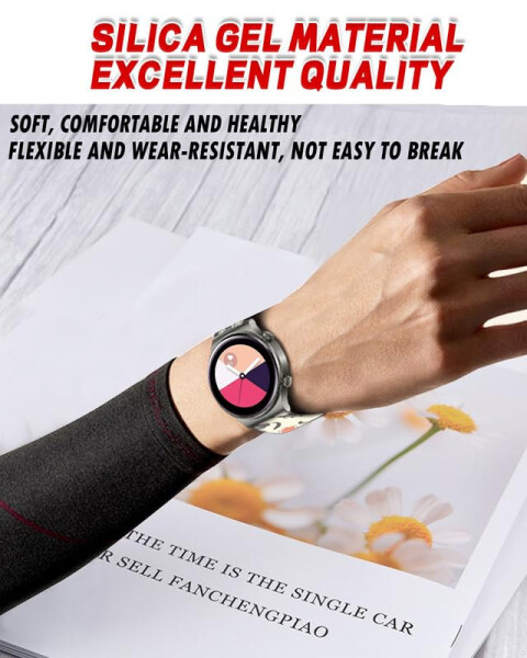 OZLNKPJL Galaxy Watch 6/5 / 4/5 Pro / 4 Classic /3 (41 mm)/Active 2&1 bilan mos keladigan almashtiriladigan silikon solmagan kamar, 20 mm sport aqlli soat bilaguzuk lentalari ayollar, erkaklar, qizlar uchun - 4