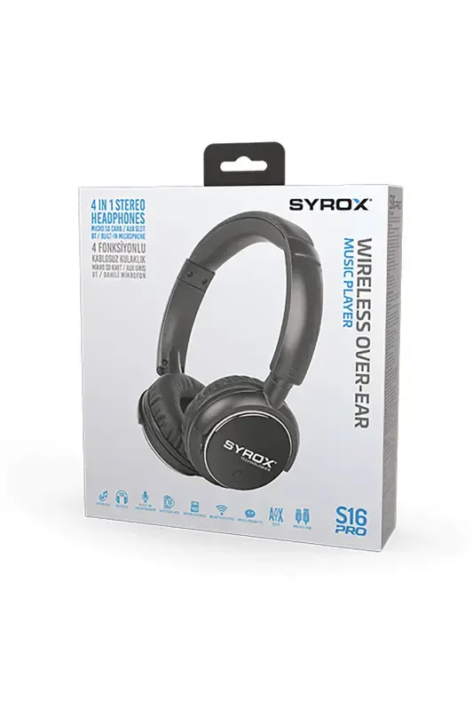 P 38 Over-Ear Wireless Headphone-BLACK - 2