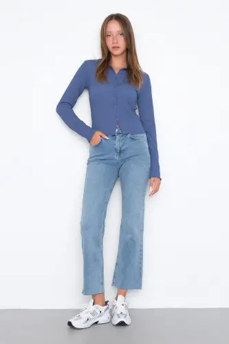 Paçası Lazer Kesim Jean Pantolon Pn8532-pnf-Kar Ykm - ADDAX (1)