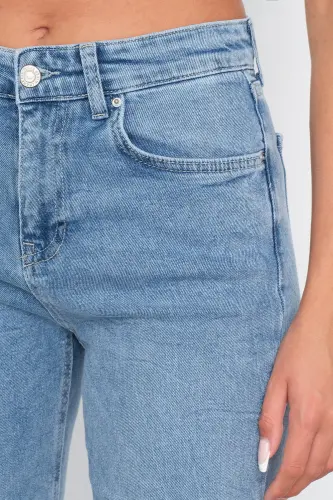 Paçası Lazer Kesim Jean Pantolon Pn8532-pnf-Kar Ykm - 3