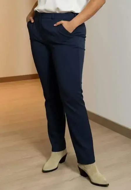 Paçasi yirtigli katta gabardin shim ko'k - BÜYÜKBEDENIZ