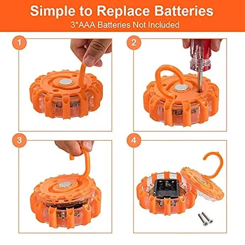 PACETAP Car Roadside Emergency Kit, Essential Auto Safety Road Side Assistance Tool Kit with Jumper Cables, Towing Rope, Triangle and More Winter Vehicle Accessories - 2