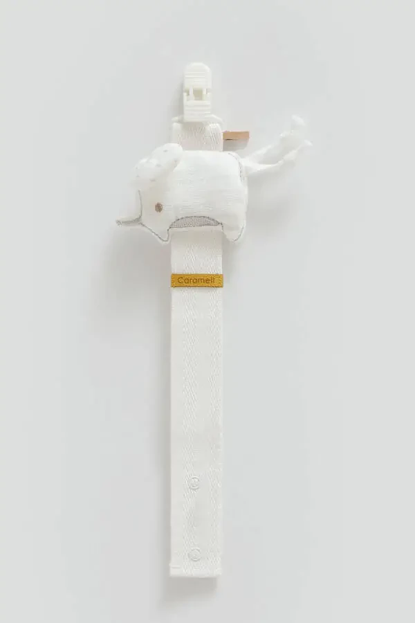 Pacifier Clip FIL Figure Compatible with Newborn Babies and 0-18 Months GRAY COLOR - 1