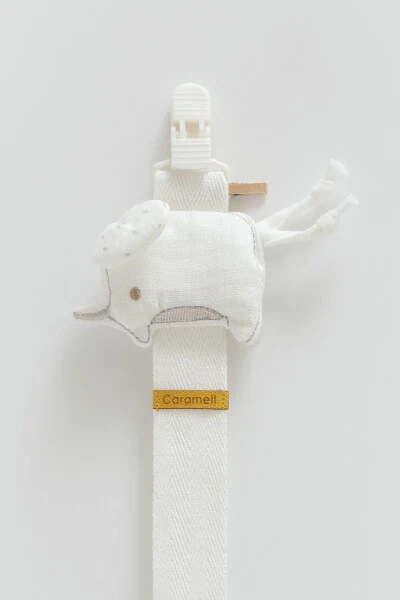 Pacifier Clip FIL Figure Compatible with Newborn Babies and 0-18 Months GRAY COLOR - 2