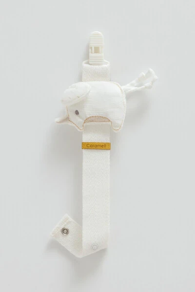 Pacifier Clip FIL Figure Newborn Babies and 0-18 Months Compatible BEIGE COLOR - 1