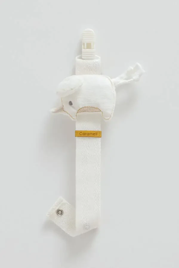 Pacifier Clip FIL Figure Newborn Babies and 0-18 Months Compatible BEIGE COLOR - 1