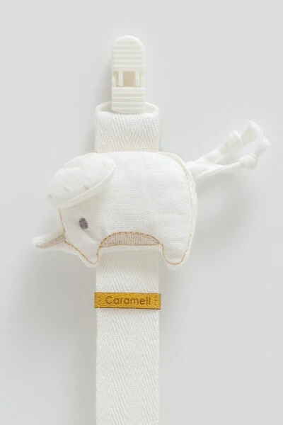 Pacifier Clip FIL Figure Newborn Babies and 0-18 Months Compatible BEIGE COLOR - 2