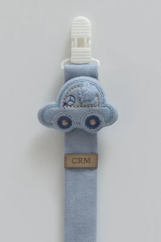 Pacifier Clip HEART Pattern Compatible with Newborn Babies and 0-18 Months RED COLOR - 2