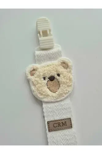 Pacifier Clip Star Pattern Newborn Babies and 0-18 Months Compatible NAVY BLUE - CARAMELL (1)