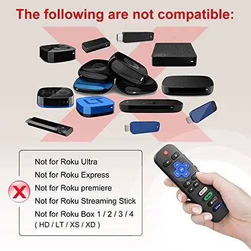 【Pack of 2】 New Replacement for All Roku TV Remote,Compatible for All TCL-ONN-Hisense-Roku TV Remote - 5