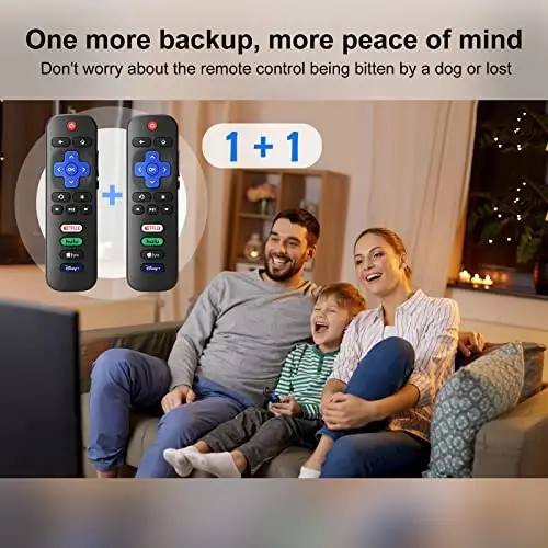 【Pack of 2】 New Replacement for All Roku TV Remote,Compatible for All TCL-ONN-Hisense-Roku TV Remote - 3