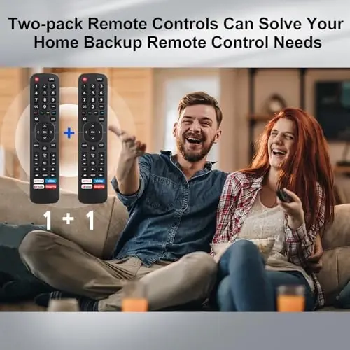 【Pack of 2】 New Universal Remote for All Hisense TV Remote, 2 Piece Replacement Control EN2A27 for Hisense-Smart-TV-Remote, with Netflix, Prime Video, YouTube, Google Play Buttons - 3