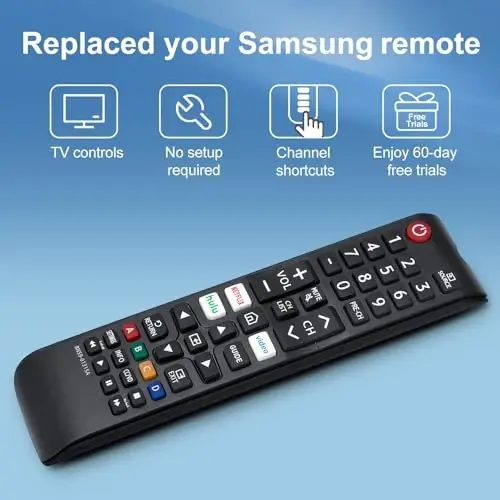 【Pack of 2】 New Universal Remote for All Samsung TV Remote, Replacement Compatible for All Samsung Smart TV, LED, LCD, HDTV, 3D, Series TV - 3