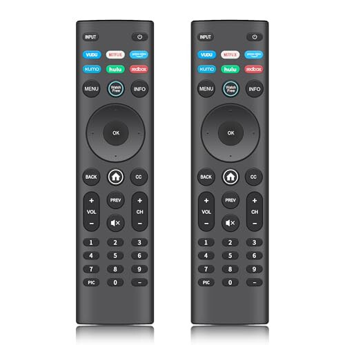 【Pack of 2】 New Universal Remote for VIZIO All LED LCD HD 4K UHD HDR Smartcast 3D Smart TVs Replacement for Vizio-Smart-TV-Remote with 6 Shortcut Buttons for Vizio Smart TVs(D/E/M/P/PX/V/OLED-Series) - 1