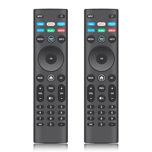 【Pack of 2】 New Universal Remote for VIZIO All LED LCD HD 4K UHD HDR Smartcast 3D Smart TVs Replacement for Vizio-Smart-TV-Remote with 6 Shortcut Buttons for Vizio Smart TVs(D/E/M/P/PX/V/OLED-Series) - 1