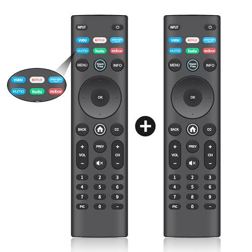 【Pack of 2】 New Universal Remote for VIZIO All LED LCD HD 4K UHD HDR Smartcast 3D Smart TVs Replacement for Vizio-Smart-TV-Remote with 6 Shortcut Buttons for Vizio Smart TVs(D/E/M/P/PX/V/OLED-Series) - 1