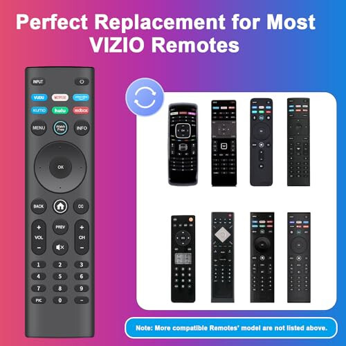 【Pack of 2】 New Universal Remote for VIZIO All LED LCD HD 4K UHD HDR Smartcast 3D Smart TVs Replacement for Vizio-Smart-TV-Remote with 6 Shortcut Buttons for Vizio Smart TVs(D/E/M/P/PX/V/OLED-Series) - 3