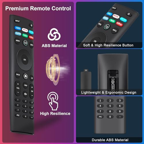 【Pack of 2】 New Universal Remote for VIZIO All LED LCD HD 4K UHD HDR Smartcast 3D Smart TVs Replacement for Vizio-Smart-TV-Remote with 6 Shortcut Buttons for Vizio Smart TVs(D/E/M/P/PX/V/OLED-Series) - 6