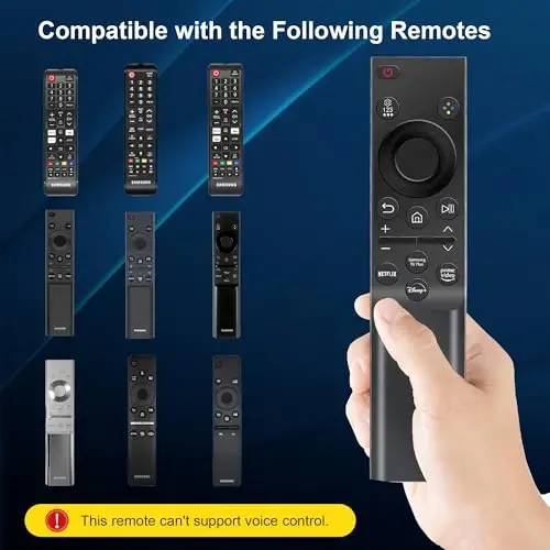 【Pack of 2】 Samsung Smart TV uchun universal masofadan boshqarish pulti, Frame Crystal QLED OLED Curved HDTV 4/8K UHD va boshqalar uchun o‘rinbosar, Netflix Prime-Video Disney+ va Samsung TV Plus tugmalari bilan - 5