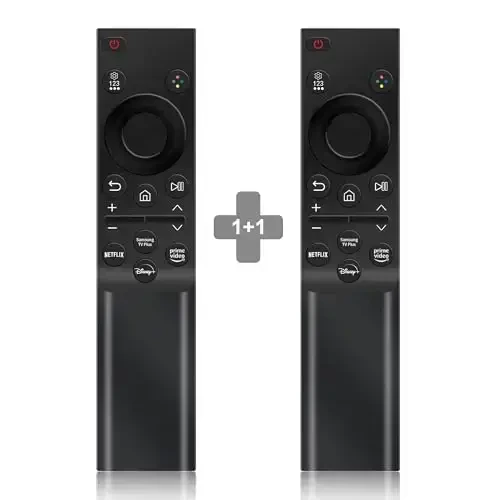 【Pack of 2】 Samsung Smart TV uchun universal masofadan boshqarish pulti, Frame Crystal QLED OLED Curved HDTV 4/8K UHD va boshqalar uchun o‘rinbosar, Netflix Prime-Video Disney+ va Samsung TV Plus tugmalari bilan - 1