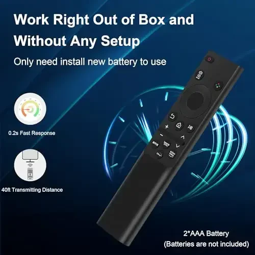 【Pack of 2】 Samsung Smart TV uchun universal masofadan boshqarish pulti, Frame Crystal QLED OLED Curved HDTV 4/8K UHD va boshqalar uchun o‘rinbosar, Netflix Prime-Video Disney+ va Samsung TV Plus tugmalari bilan - 6