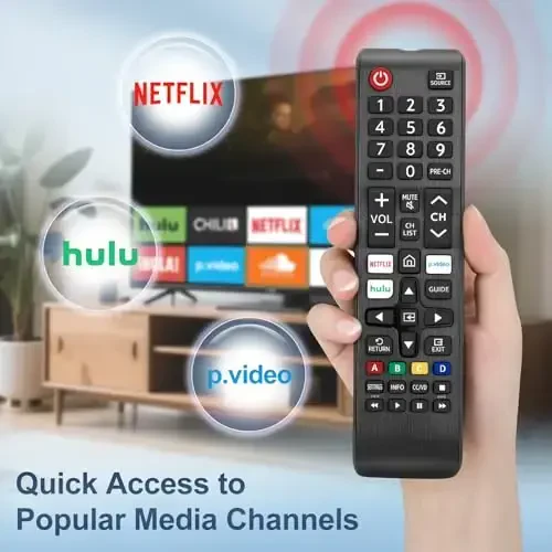 【Pack of 2】 Samsung televizor pulti uchun almashtirish, Samsung Smart TV Frame Crystal UHD OLED QLED 4K 8k seriyasi uchun universal pult - 6