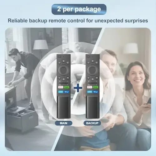 【Pack of 2】 Samsung televizorlari uchun universal almashtirish pulti - The Frame QLED OLED UHD 4K/8K Smart televizorlari va Monitor seriyalari bilan mos keladi - 6