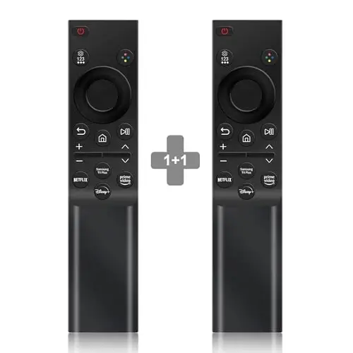 【Pack of 2】 Universal Remote Control for Samsung Smart TV Remote Replacement of Frame Crystal QLED OLED Curved HDTV 4/8K UHD and More, with Netflix Prime-Video Disney+ and Samsung TV Plus Buttons 