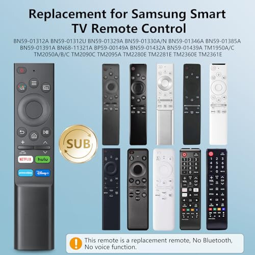 (Pack of 2) Universal Replacement for Samsung-Smart-TV Remote Control - Compatible with Samsung-Frame TV Crystal QLED OLED UHD Curved Neo 4/8K Smart TVs - 5