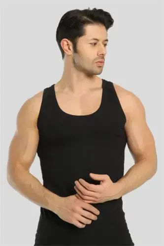 Pack of 6 Assorted Colour Men's Vests 100% Cotton - 12