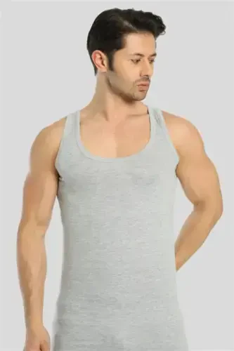 Pack of 6 Assorted Colour Men's Vests 100% Cotton - 9