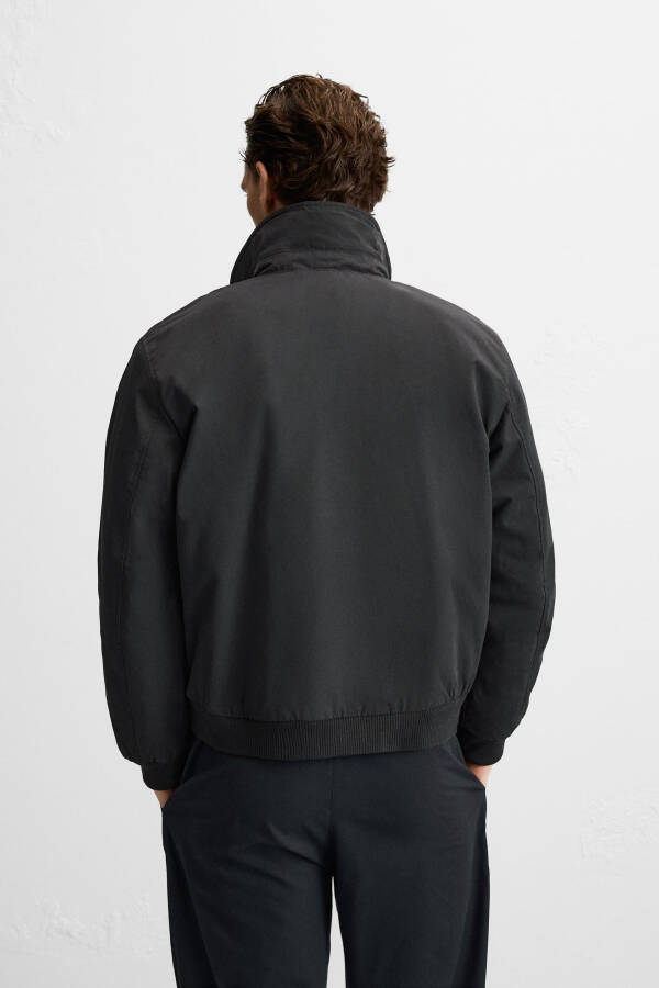 Padded bomber jacket - Black - 13