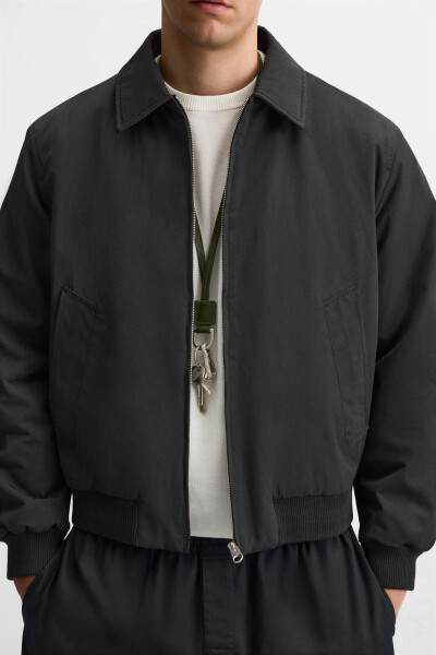 Padded bomber jacket - Black - 17